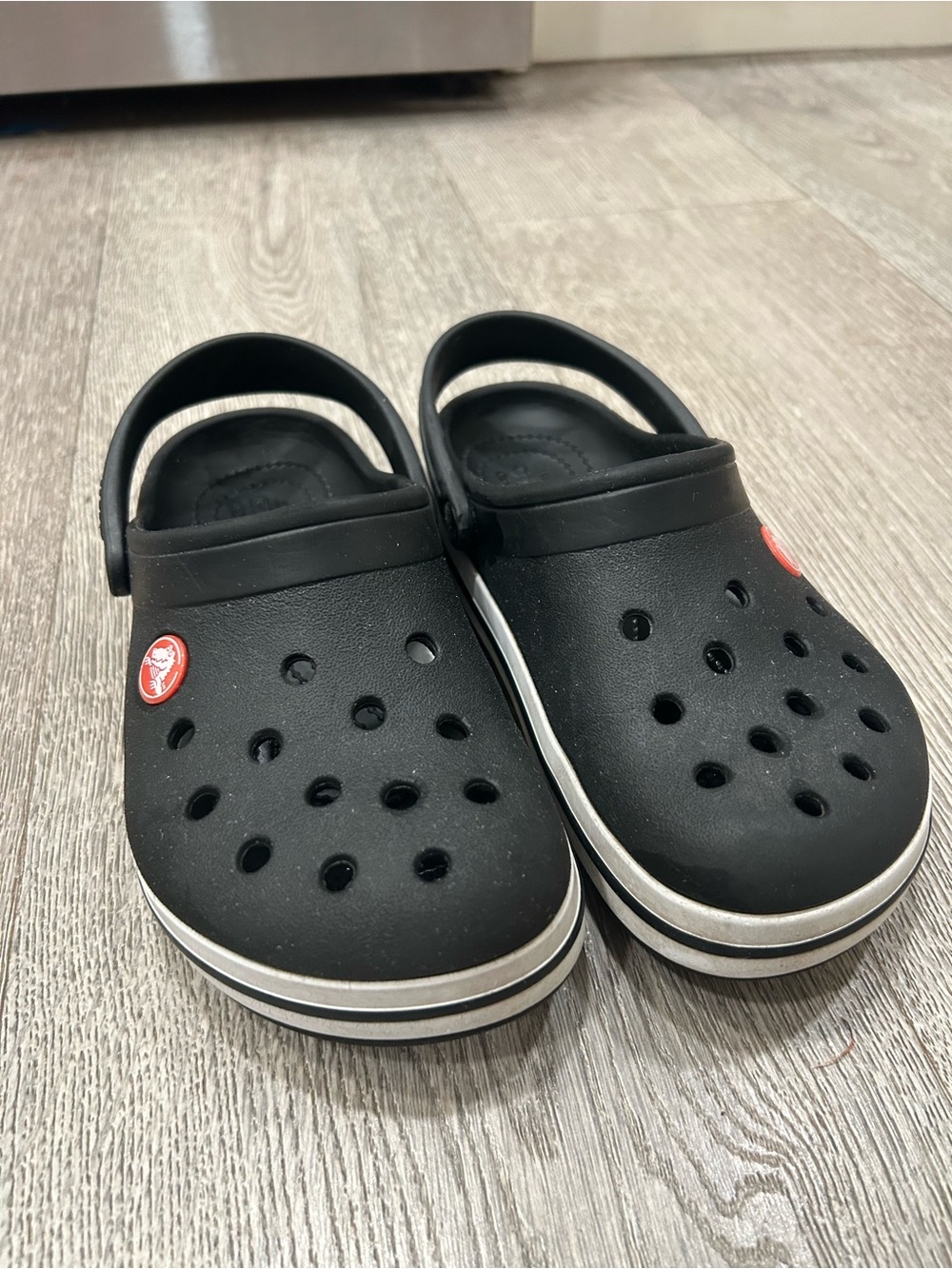 Crocs Kids Black Slip-On Clog with Heel Strap